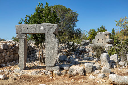 Giant sinkhole in the earth in Turkeyの写真素材