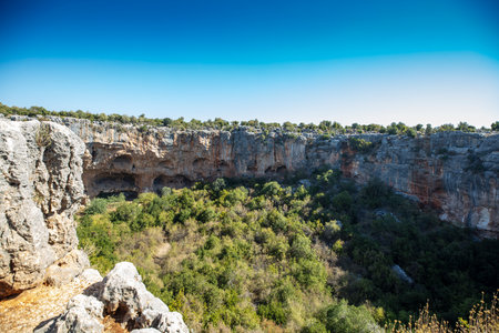 Giant sinkhole in the earth in Turkeyの写真素材