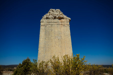 The Temple of Zeus of Diokaesareia ( Uzuncaburc ) Ancient City in Mersin, Turkeyの写真素材
