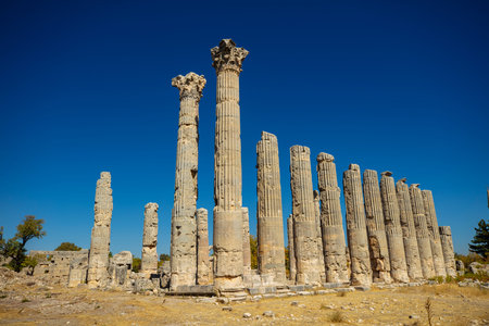 The Temple of Zeus of Diokaesareia ( Uzuncaburc ) Ancient City in Mersin, Turkeyの写真素材