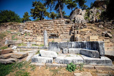 Labranda archaeological site, the Temple of Zeus Labraundeus, Mugla Province, Turkey.