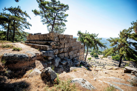 Archaeological site, the Temple of Zeus Labraundeus, Mugla Province, Turkey.