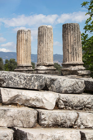 Ruins of the ancient sanctuary Lagina, Turkeyの写真素材