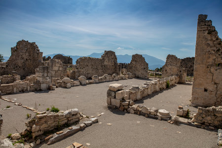 "The ruins of Tlos provide a unique insight into the rich history of Turkey's ancient civilizations."の写真素材