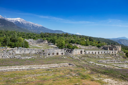 "The ruins of Tlos provide a unique insight into the rich history of Turkey's ancient civilizations."の写真素材