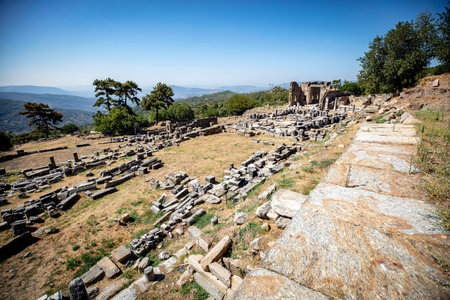 Labranda archaeological site, the Temple of Zeus Labraundeus, Mugla Province, Turkey.