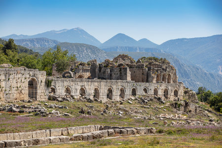 "The ruins of Tlos provide a unique insight into the rich history of Turkey's ancient civilizations."の写真素材