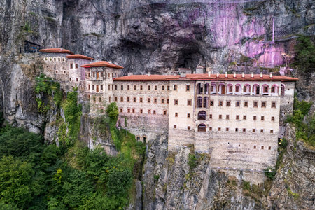 Sumela Monastery Turkish: SÃ¼mela Monastery, is a Greek Orthodox monastery, in the MaÃ§ka district of Trabzon. The monastery is one of the most important historical and touristic venues in Trabzon.の写真素材