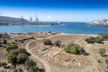 Kyme Ancient City, Aliaga. Turkey, Izmirの写真素材