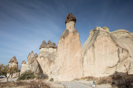 Fairy chimneys in Cappadocia, Turkey.の写真素材