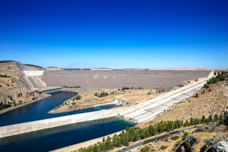 The Dam of Atatürk in the Southeastern Anatolia Region of Turkey.