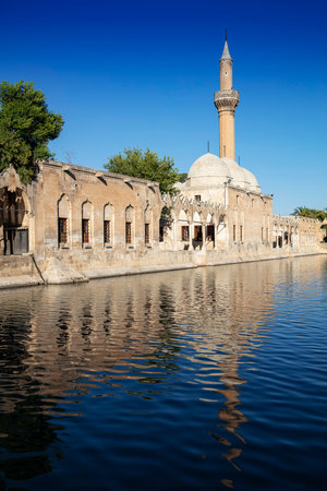 Balikligol (The Fish Lake) in Sanliurfa, Turkey. Panorama of the Pool of Abraham or Pool of Sacred Fish.の写真素材