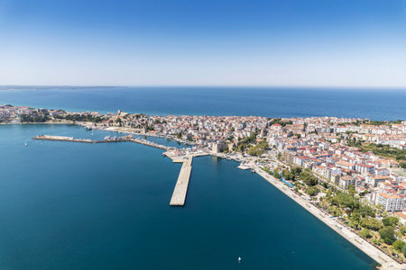 Sinop, Turkey. The northernmost city of Turkey; Sinop City. Sinop Province is a province of Turkey, along the Black Sea. Beautiful Sinop Peninsula view.の写真素材