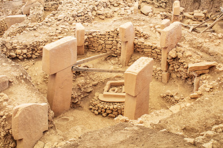 Gobeklitepe in Sanliurfa. The Oldest Temple of the World. Gobekli Tepe is a UNESCO World Heritage siteの写真素材