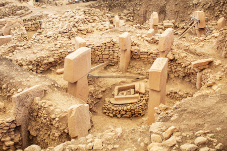 Gobeklitepe in Sanliurfa. The Oldest Temple of the World. Gobekli Tepe is a UNESCO World Heritage siteの写真素材