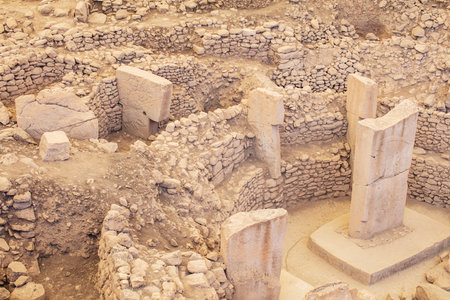 Gobeklitepe in Sanliurfa. The Oldest Temple of the World. Gobekli Tepe is a UNESCO World Heritage siteの写真素材