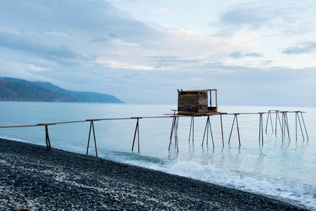 Old Wood Pierの写真素材