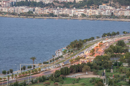 Konak landscape from Goztepe, Izmir, Smyrnaの写真素材