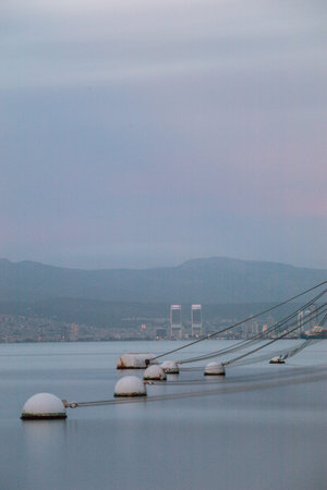 Cable-stayed bridge over the Bosphorus in Istanbul, Turkey