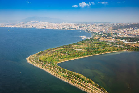 Aerial view of the Inciralti City Forest Izmir Turkey.の写真素材