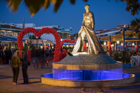 ÃeÅme Ä°zmir Turkey,-Sunset in the aegean seaの写真素材