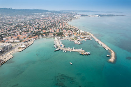 IlÄ±ca Beach Drone Photo, Aegean Region Cesme, Izmir Turkeyの写真素材