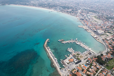 IlÄ±ca Beach Drone Photo, Aegean Region Cesme, Izmir Turkeyの写真素材