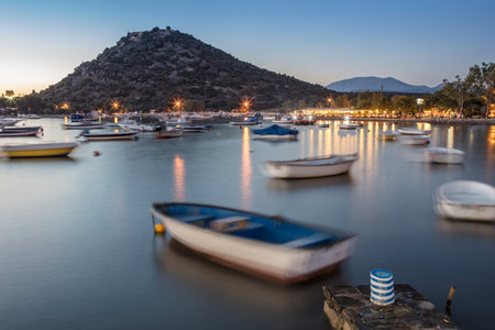 IldÄ±rÄ± is a picturesque sea-side village on the Aegean Sea coast belonging to the administrative district of ÃeÅme in Turkey's Ä°zmir Provinceの写真素材