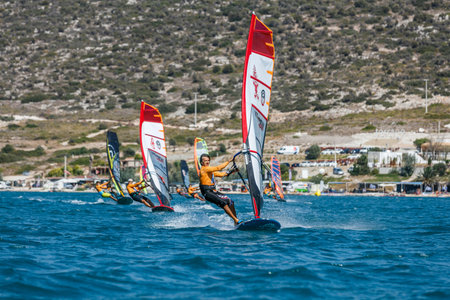 Windsurfing competition in Kemer in Kemer, Turkey.
