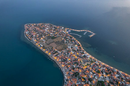 North Aegean shorelines aerial photography. Dikili Candarli Izmir Turkey.の写真素材