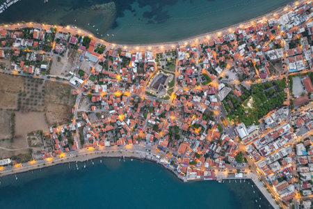 North Aegean shorelines aerial photography. Dikili Candarli Izmir Turkey.の写真素材