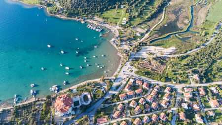 IldÄ±rÄ± is a picturesque sea-side village on the Aegean Sea coast belonging to the administrative district of ÃeÅme in Turkey's Ä°zmir Provinceの写真素材