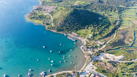 IldÄ±rÄ± is a picturesque sea-side village on the Aegean Sea coast belonging to the administrative district of ÃeÅme in Turkey's Ä°zmir Provinceの写真素材
