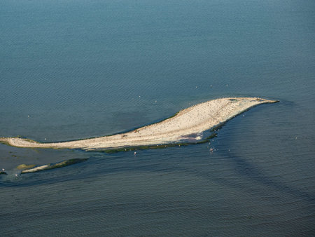 Magnificent visual of Izmir Karsiyaka wetland with drone