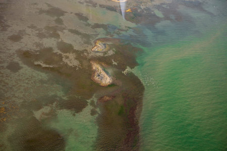 Magnificent visual of Izmir Karsiyaka wetland with drone TÃ¼rkiye