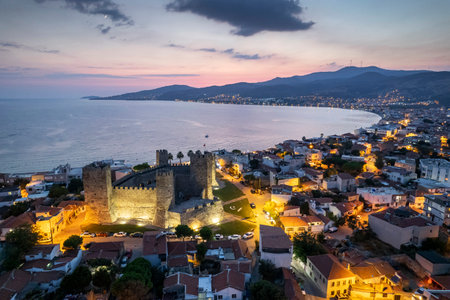 North Aegean shorelines aerial photography. Dikili Candarli Izmir Turkey.の写真素材