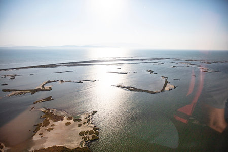 Magnificent visual of Izmir Karsiyaka wetland with drone TÃ¼rkiye