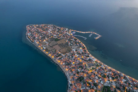 North Aegean shorelines aerial photography. Dikili Candarli Izmir Turkey.の写真素材