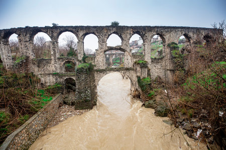 Kizilcullu Aqueducts, Izmirの写真素材