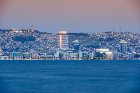 Kordon, Alsancak, Izmir City. Beautiful city view of Izmir, Turkey.の写真素材
