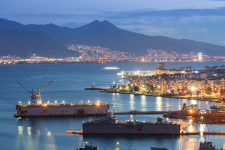 Beautiful city view of Izmir, Turkey.の写真素材