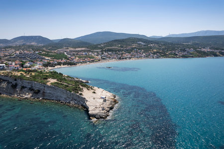 Ardic Beach view in Mordogan of Izmir Provinceの写真素材