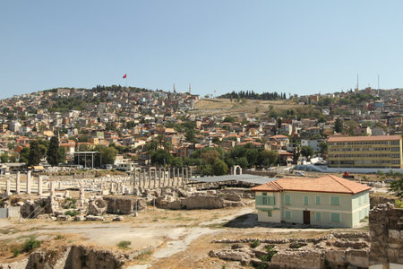 Izmir Agora or Smyrna Agora is the agora located in the Konak district of Izmir today and was founded in the 4th century BCの写真素材