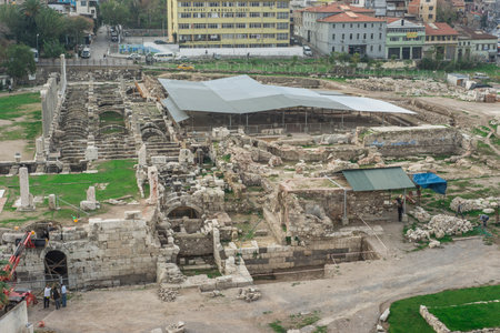 Izmir Agora or Smyrna Agora is the agora located in the Konak district of Izmir today and was founded in the 4th century BCの写真素材