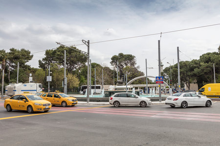 Montreux Square in Konak district. Izmir, Turkey
