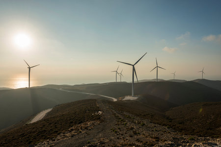 Ruins of Sazak Greek historic village on Karaburun Peninsula (Parlak, Izmir province, Turkey)の写真素材