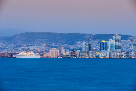 Kordon, Alsancak, Izmir City. Beautiful city view of Izmir, Turkey.