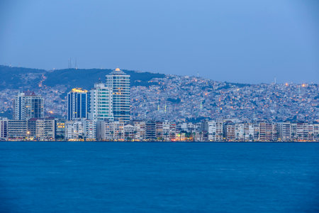 Kordon, Alsancak, Izmir City. Beautiful city view of Izmir, Turkey.の写真素材