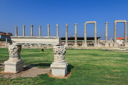 Izmir Agora or Smyrna Agora is the agora located in the Konak district of Izmir today and was founded in the 4th century BCの写真素材