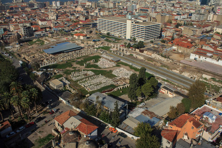 Izmir Agora or Smyrna Agora is the agora located in the Konak district of Izmir today and was founded in the 4th century BCの写真素材